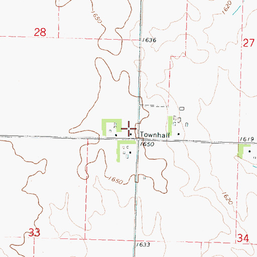 Topographic Map of Wilson Townhall, IA