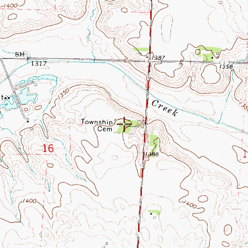 Topographic Map of Logan Township Cemetery, IA