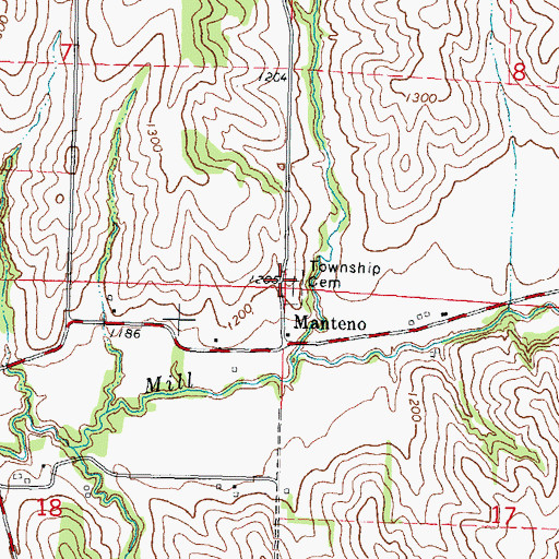 Topographic Map of Grove Township Cemetery, IA