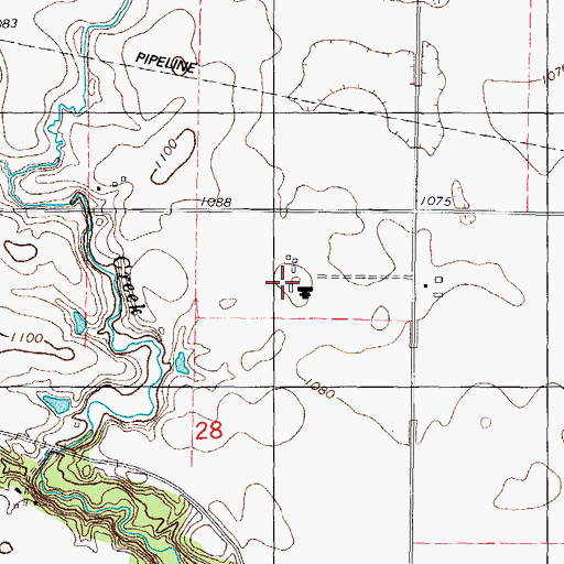 Topographic Map of Greene County Home, IA