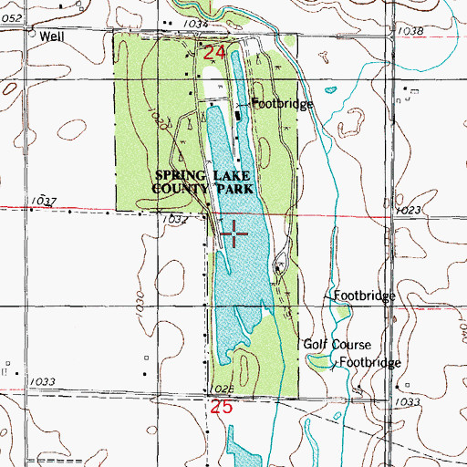 Topographic Map of Spring Lake, IA