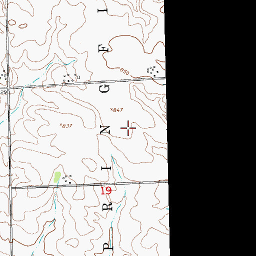 Topographic Map of First Brick House, IA
