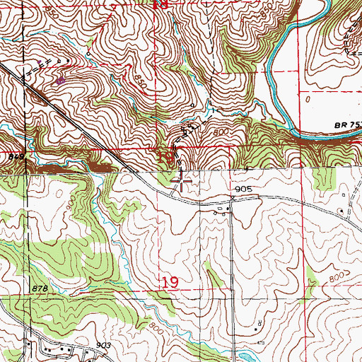 Topographic Map of Schwenker Lake Dam, IA