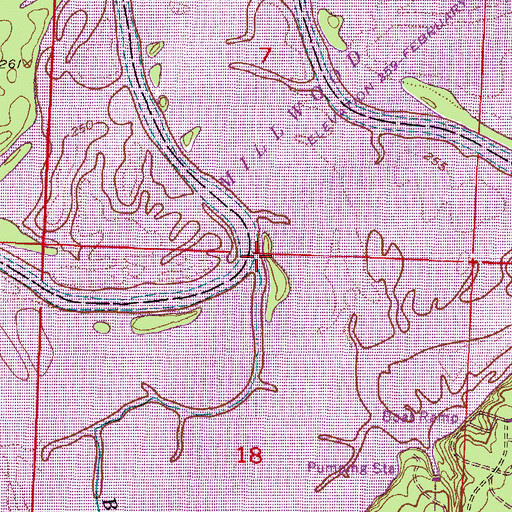 Topographic Map of Bell Branch, AR