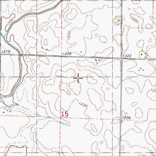 Topographic Map of Briggs Woods Lake, IA