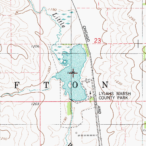 Topographic Map of Lyla Marsh, IA