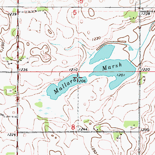 Topographic Map of Mallard Marsh Dam Number Three, IA