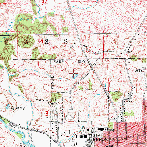 Topographic Map of Anamosa State Reformatory Dam, IA