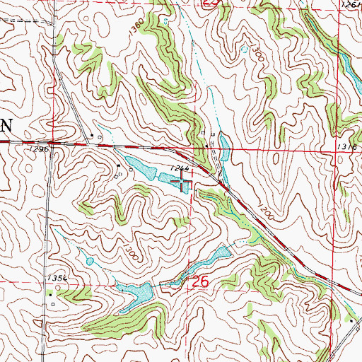 Topographic Map of Site C-12-1 Davis Battle Creek Dam, IA