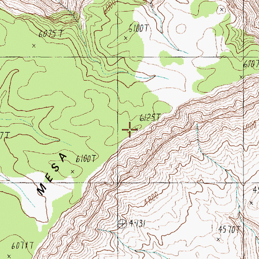 Topographic Map of Fishtail Mesa, AZ