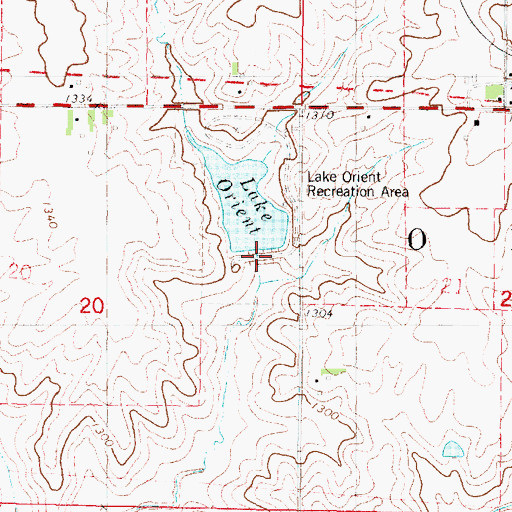 Topographic Map of Henry E Wallace Dam, IA