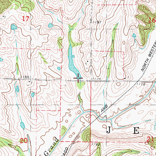 Topographic Map of Sun Valley Lake Dam, IA