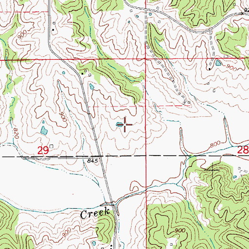 Topographic Map of Lake Sundown Dam, IA