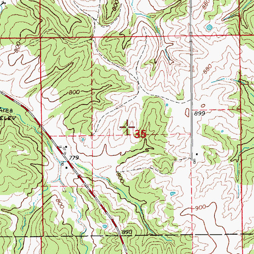 Topographic Map of Lake Wapello Dam, IA