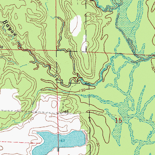Topographic Map of Bell Gully, AR
