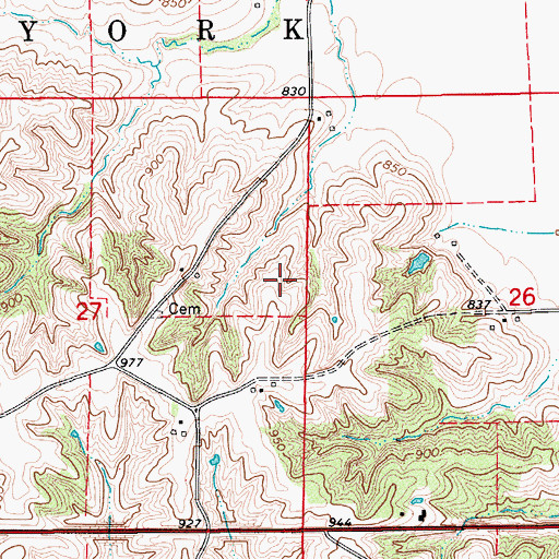 Topographic Map of Camp Arrowhead Lake, IA