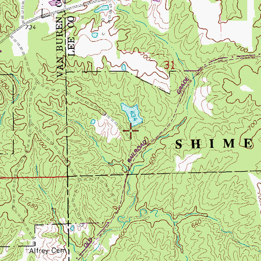 Topographic Map of Shimek Forest Dam Three, IA