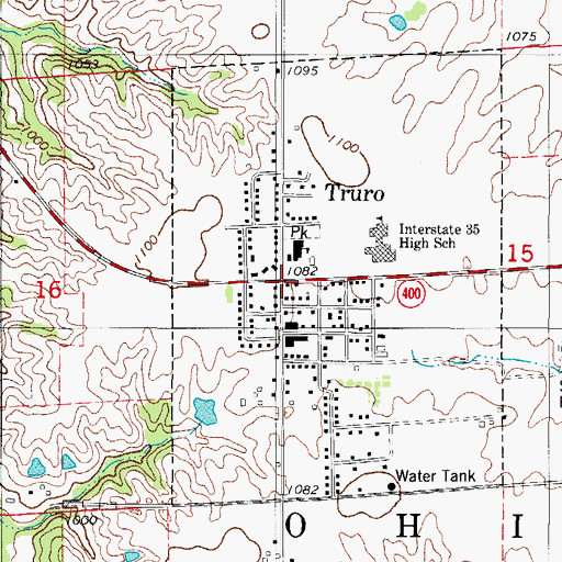 Topographic Map of Truro, IA