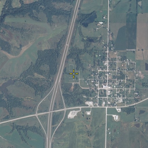 Aerial/Satellite Image of Decatur City Cemetery, IA