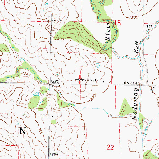 Topographic Map of Jackson Townhall, IA