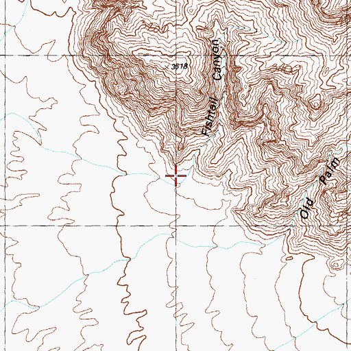 Topographic Map of Fishtail Canyon, AZ