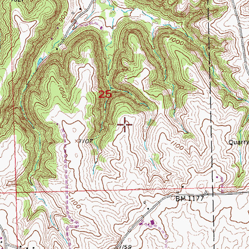 Topographic Map of Jackson County Hospital, IA