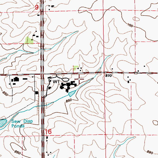 Topographic Map of Linn County Home, IA
