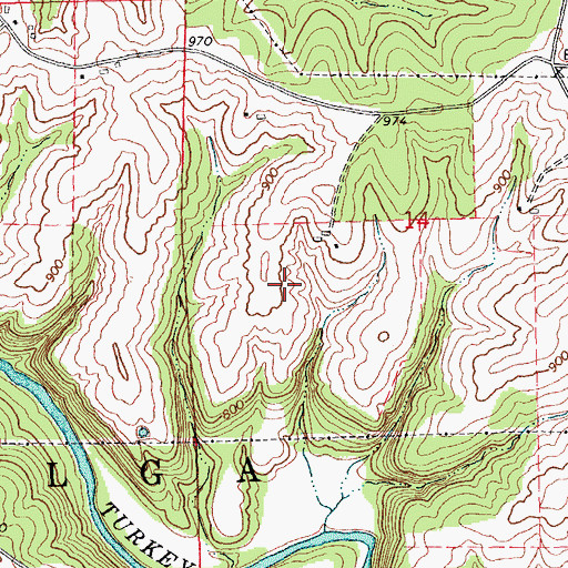 Topographic Map of Clayton County Fairgrounds, IA