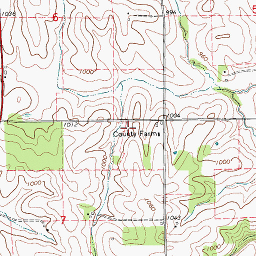 Topographic Map of Clayton County Farm, IA