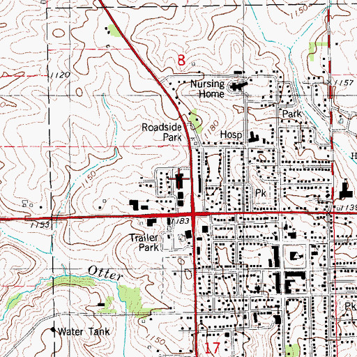 Topographic Map of Lilac Plaza, IA