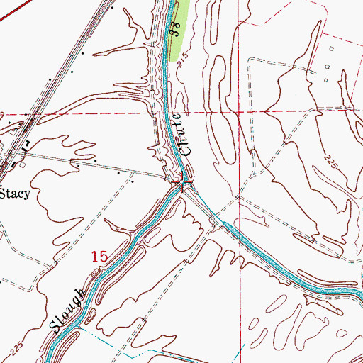Topographic Map of Bellhammer Slough, AR