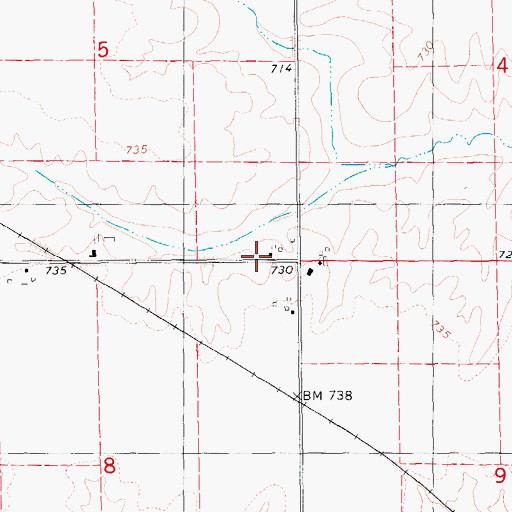 Topographic Map of Sycamore Mall, IA