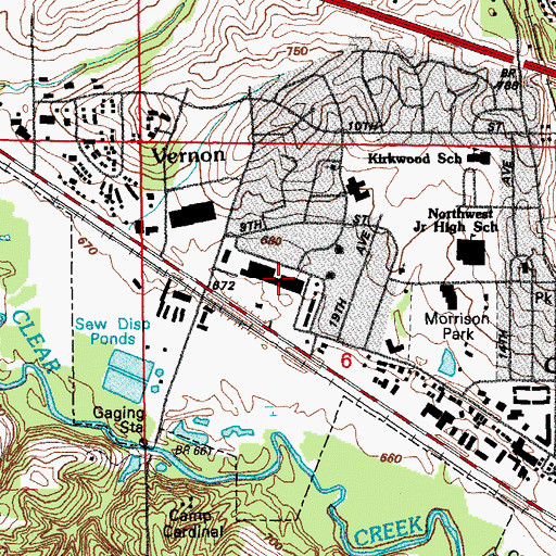 Topographic Map of Eastdale Mall, IA