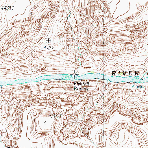 Topographic Map of Fishtail Canyon, AZ