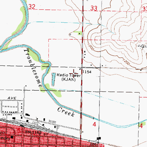 Topographic Map of KJAN-FM (Atlantic), IA