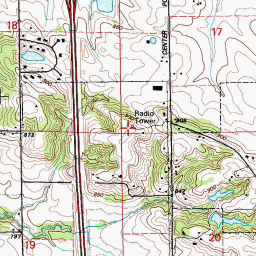Topographic Map of KTOF-FM (Cedar Rapids), IA