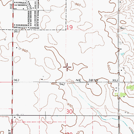 Topographic Map of KGGO-FM (Des Moines), IA