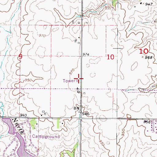 Topographic Map of KDMI-FM (Des Moines), IA