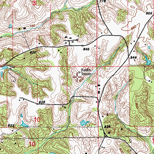 Topographic Map of KKRQ-FM (Iowa City), IA