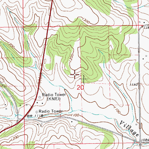 Topographic Map of KNEI-FM (Waukon), IA