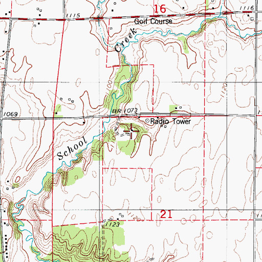 Topographic Map of KIFG-FM (Iowa Falls), IA
