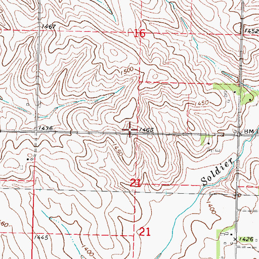 Topographic Map of KIDA-FM (Ida Grove), IA