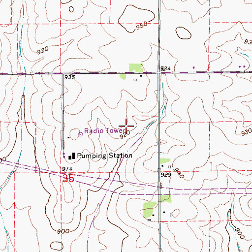 Topographic Map of KHKE-FM (Cedar Falls), IA