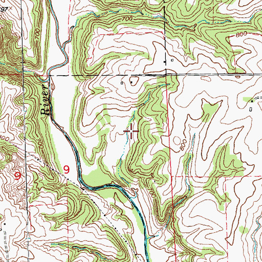 Topographic Map of J Dubuque Monument, IA