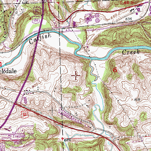 Topographic Map of Mines of Spain State Park, IA