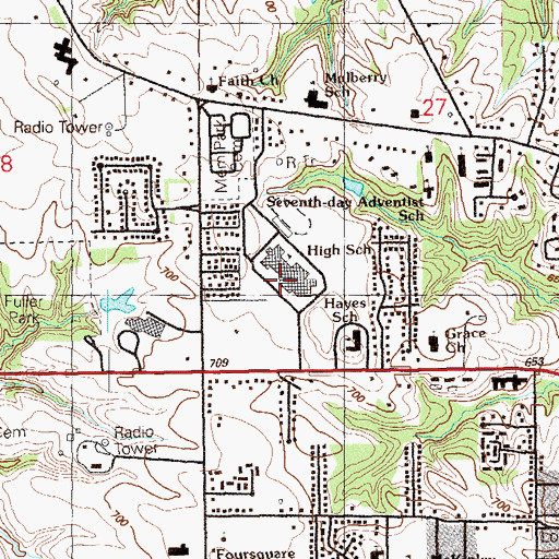Topographic Map of Unity Hospital, IA