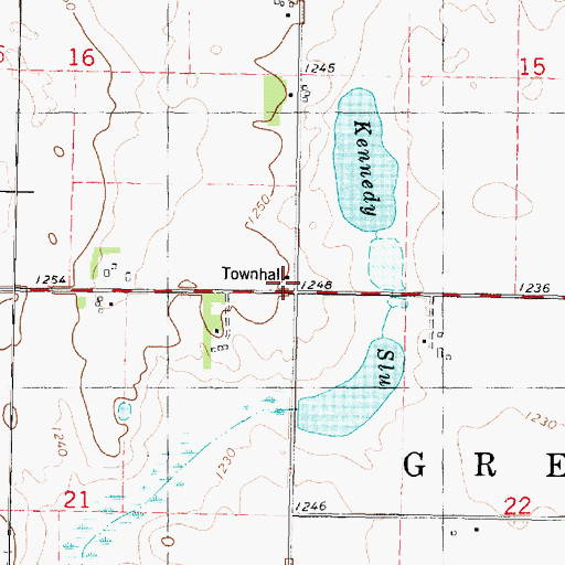 Topographic Map of Great Oak Townhall, IA