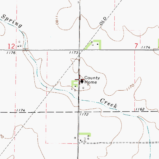 Topographic Map of Mitchell County Home, IA