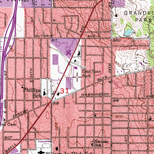 Topographic Map of Easton Place, IA