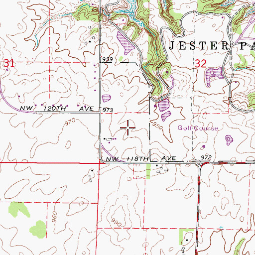Topographic Map of Northern Light School (historical), IA